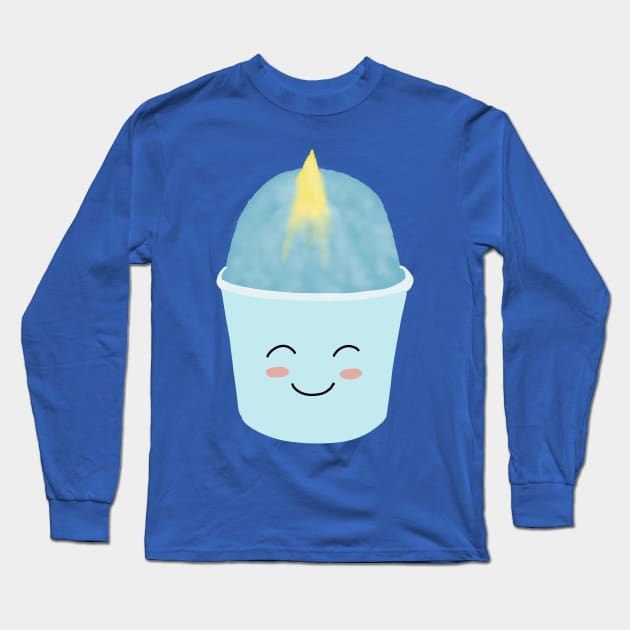 Hawaiian shaved ice narwhal Long Sleeve T-Shirt by Becky-Marie
